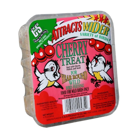 C&S Products C&S Products Cherry Treat Assorted Species Beef Suet Wild Bird Food 11.75 oz 12535